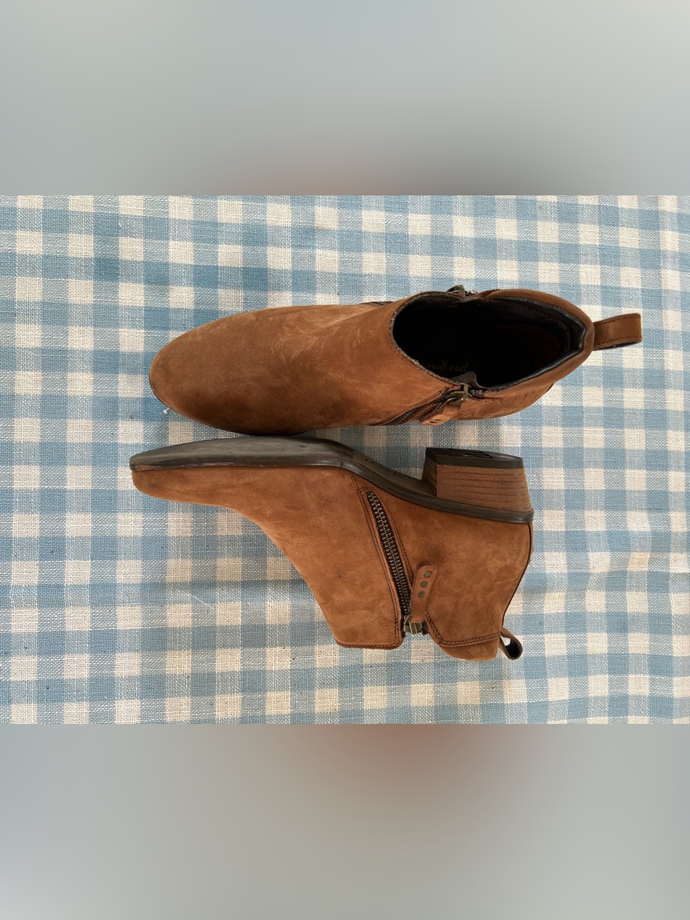 Paul Green Brown Suede Ankle Booties